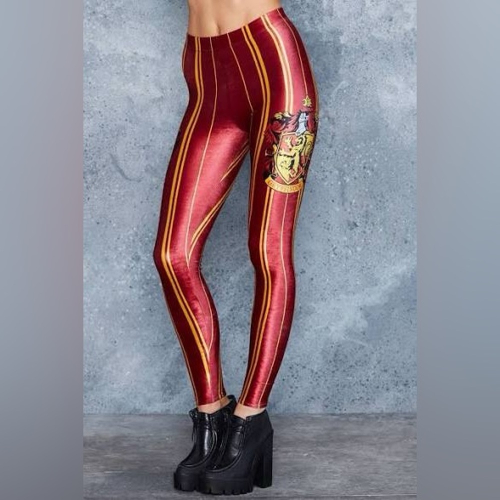 Blackmilk Clothing GRYFFINDOR HIGH WAISTED VELVET
LEGGINGS - LIMITED. XL NWOT